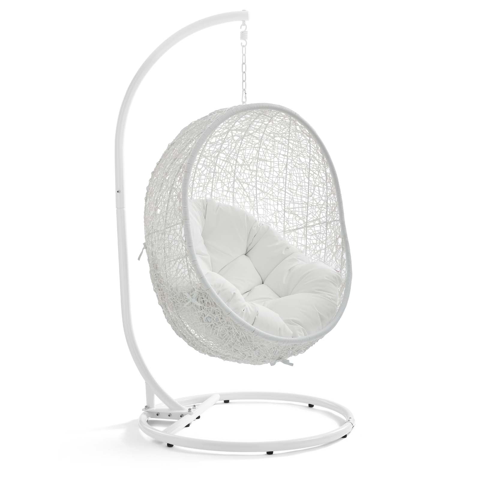 Modway Hide Outdoor Patio Swing Chair With Stand | Outdoor Porch Swings | 