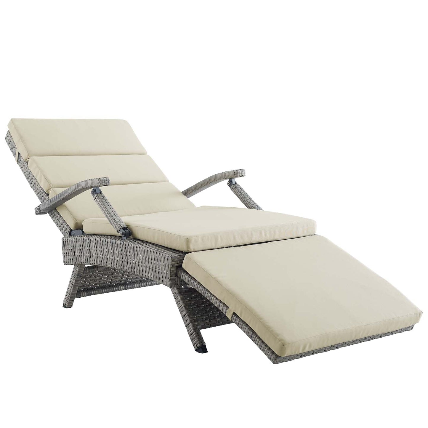 Modway Envisage Chaise Outdoor Patio Wicker Rattan Lounge Chair | Lounge Chairs | 
