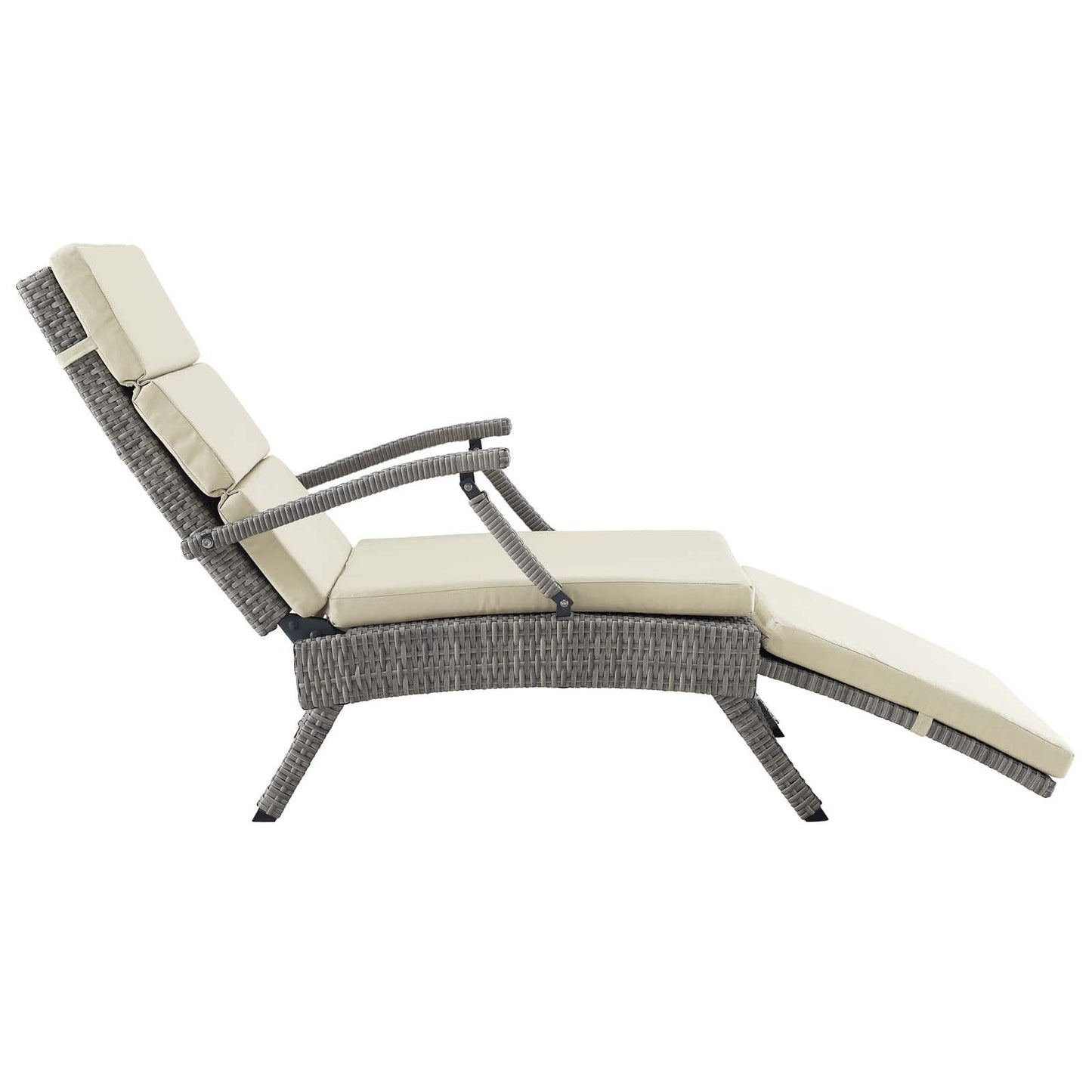 Modway Envisage Chaise Outdoor Patio Wicker Rattan Lounge Chair | Lounge Chairs | 