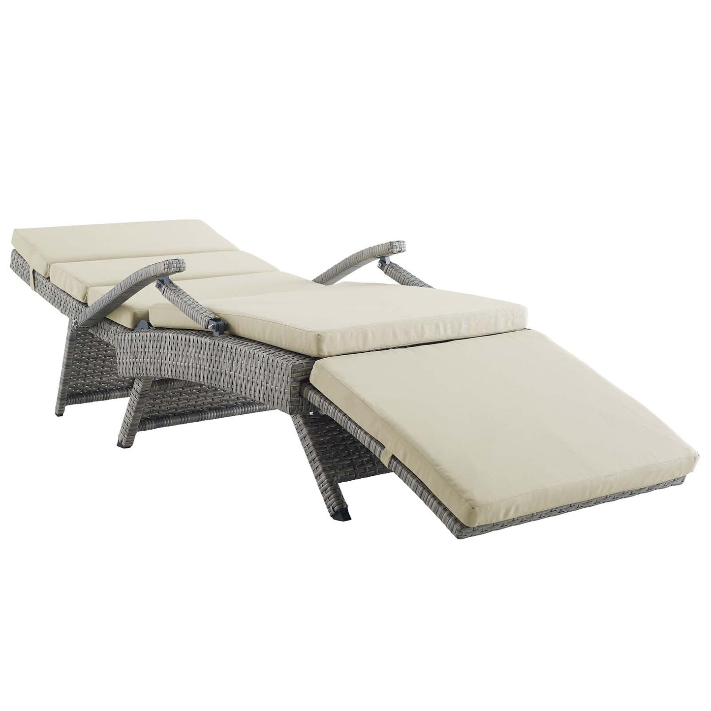 Modway Envisage Chaise Outdoor Patio Wicker Rattan Lounge Chair | Lounge Chairs | 