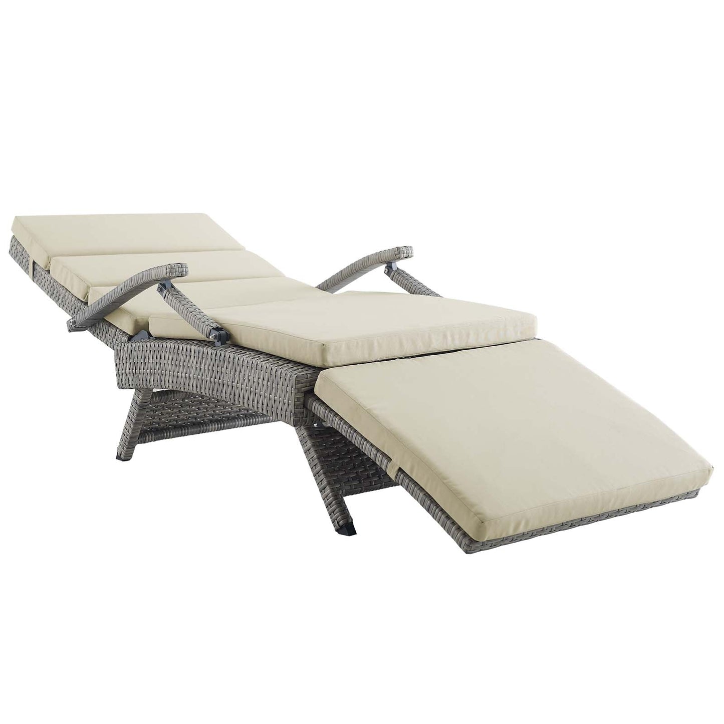 Modway Envisage Chaise Outdoor Patio Wicker Rattan Lounge Chair | Lounge Chairs | 