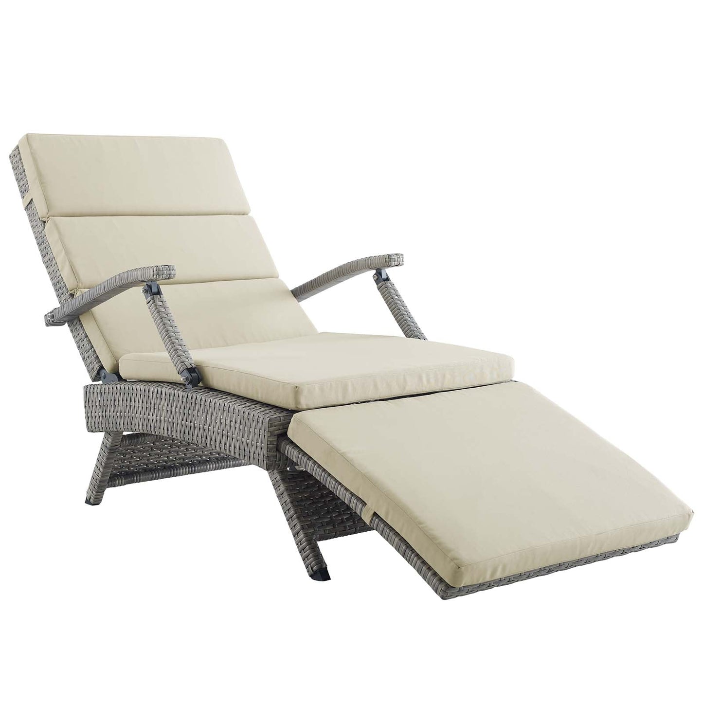 Modway Envisage Chaise Outdoor Patio Wicker Rattan Lounge Chair | Lounge Chairs | 