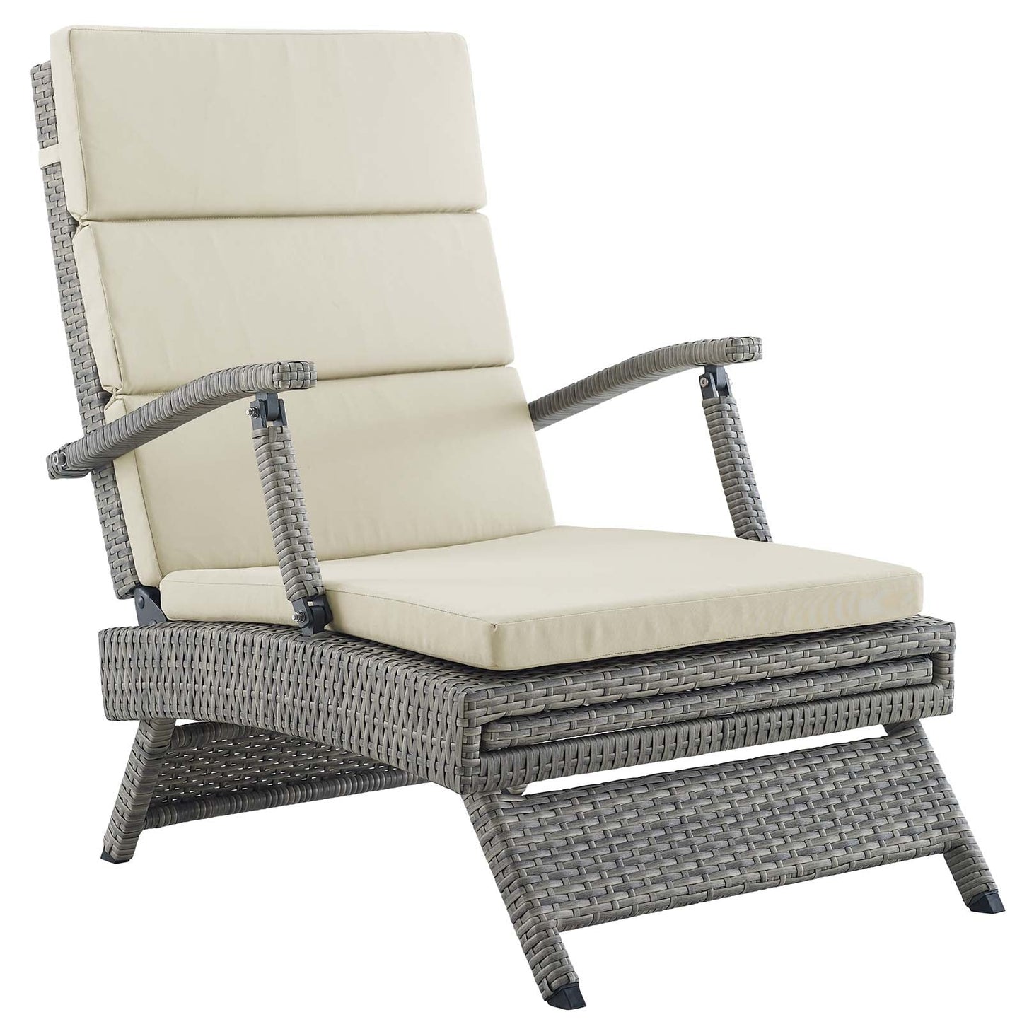 Modway Envisage Chaise Outdoor Patio Wicker Rattan Lounge Chair | Lounge Chairs | 