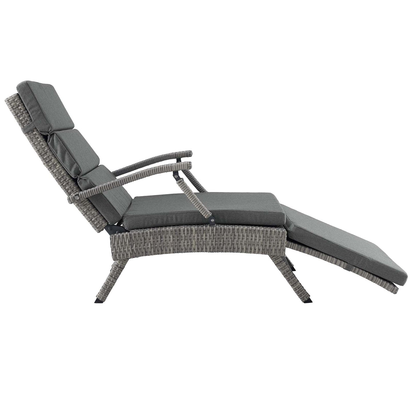 Modway Envisage Chaise Outdoor Patio Wicker Rattan Lounge Chair | Lounge Chairs | 