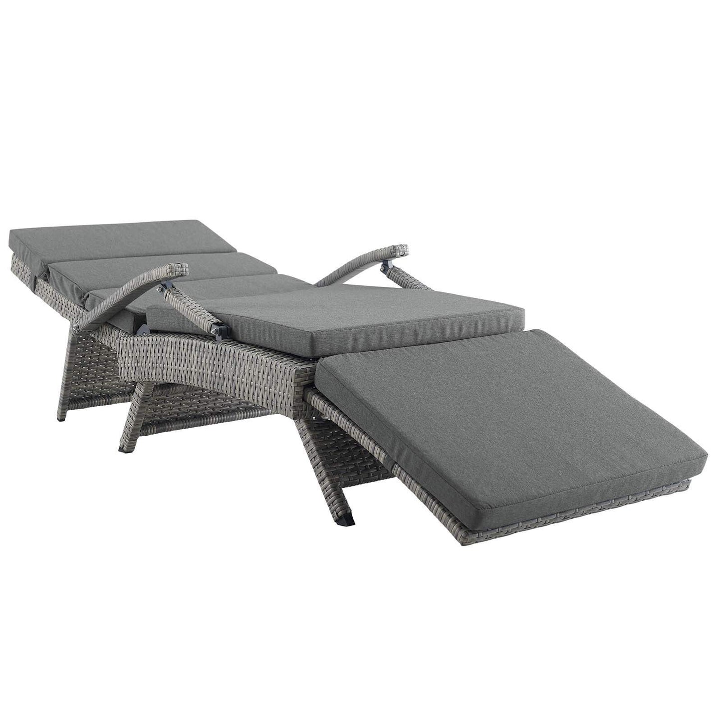 Modway Envisage Chaise Outdoor Patio Wicker Rattan Lounge Chair