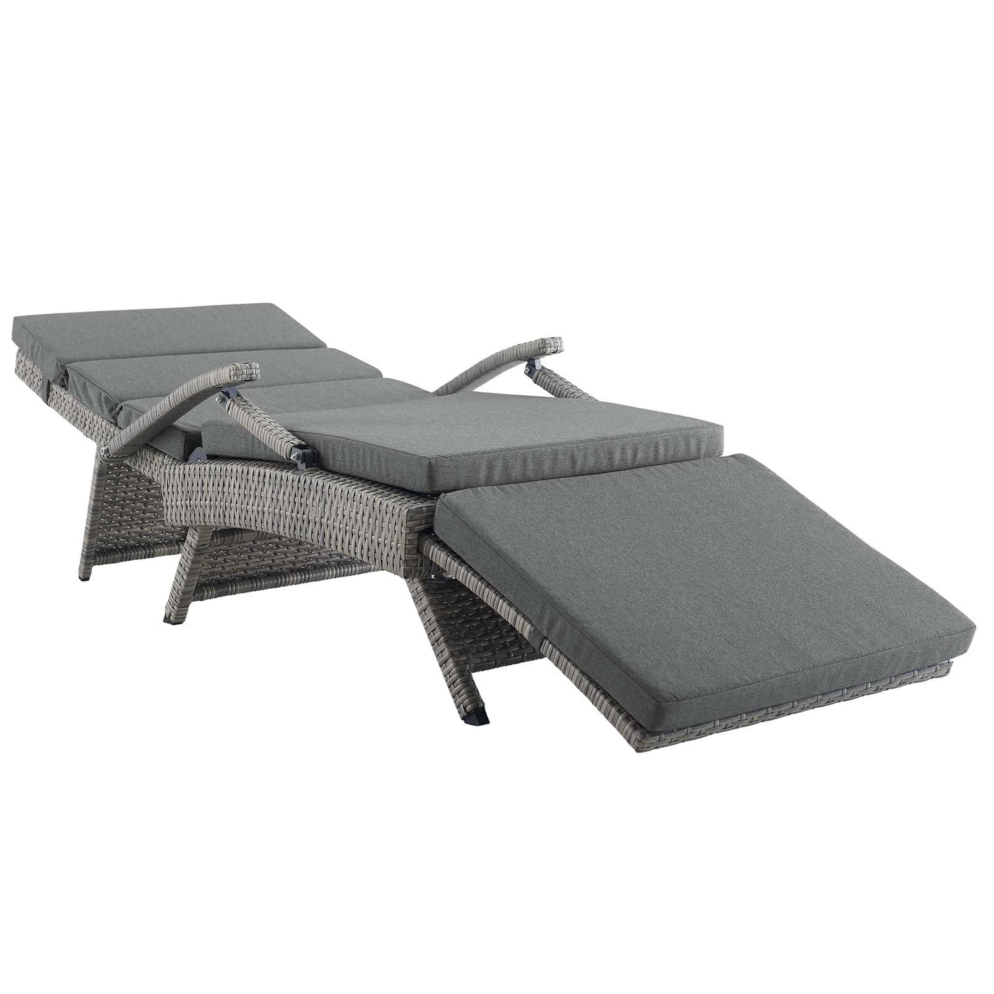 Modway Envisage Chaise Outdoor Patio Wicker Rattan Lounge Chair | Lounge Chairs | 