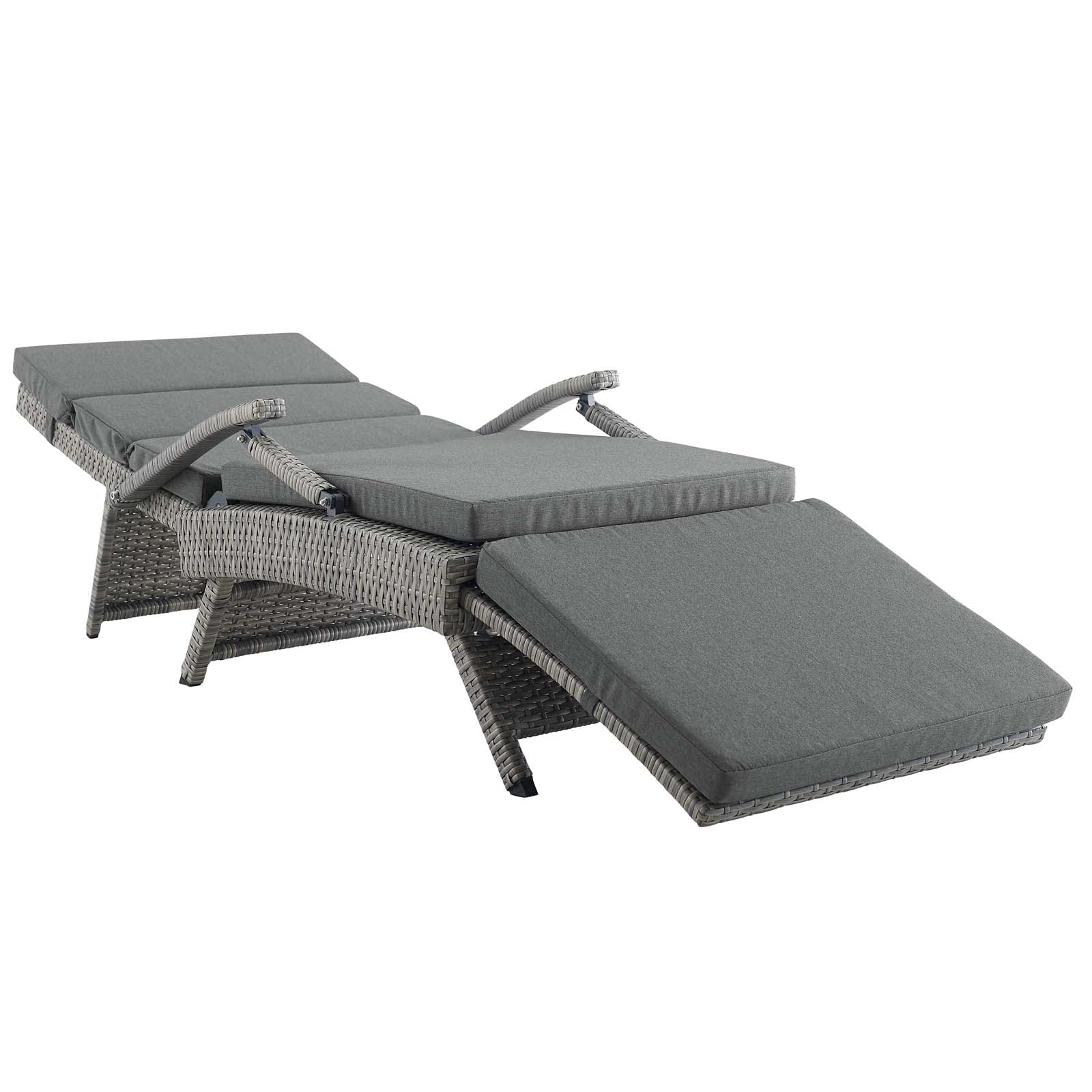 Modway Envisage Chaise Outdoor Patio Wicker Rattan Lounge Chair | Lounge Chairs | 