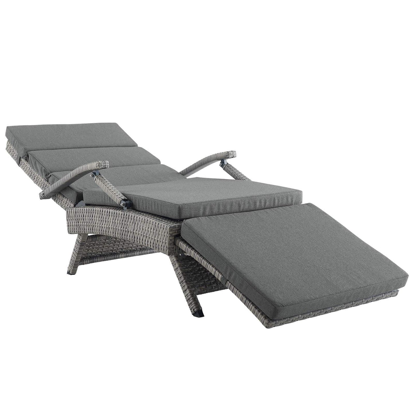Modway Envisage Chaise Outdoor Patio Wicker Rattan Lounge Chair