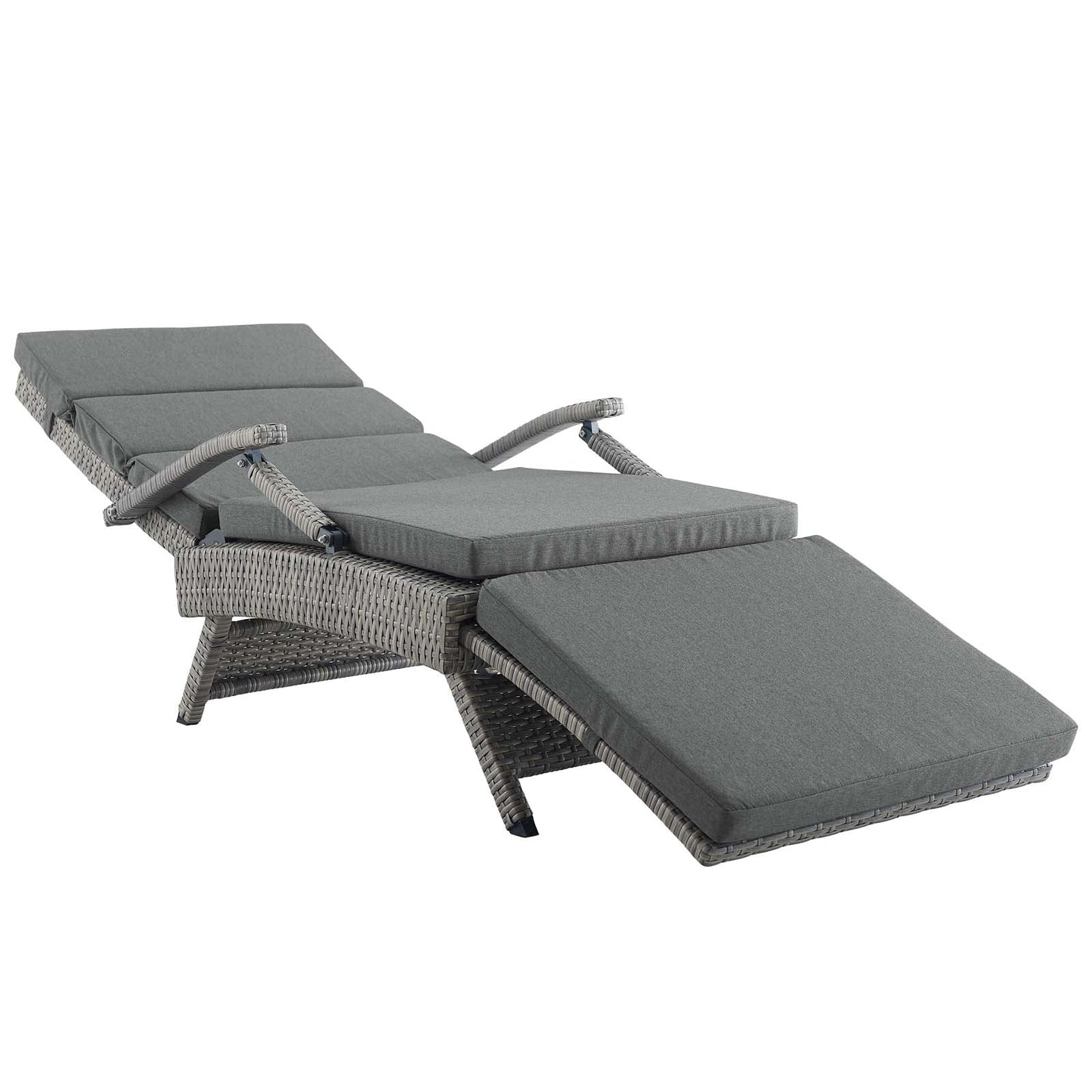 Modway Envisage Chaise Outdoor Patio Wicker Rattan Lounge Chair | Lounge Chairs | 