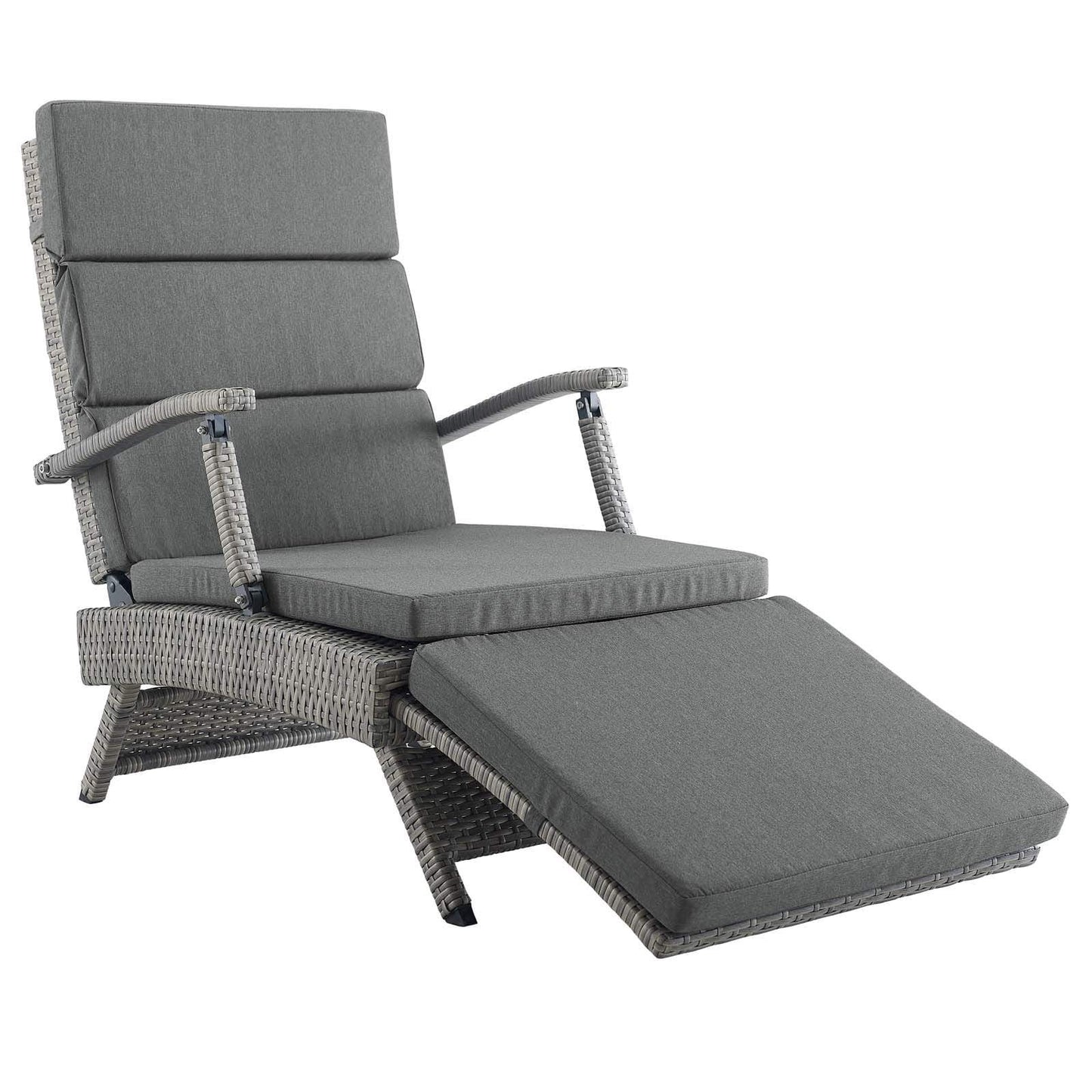 Modway Envisage Chaise Outdoor Patio Wicker Rattan Lounge Chair