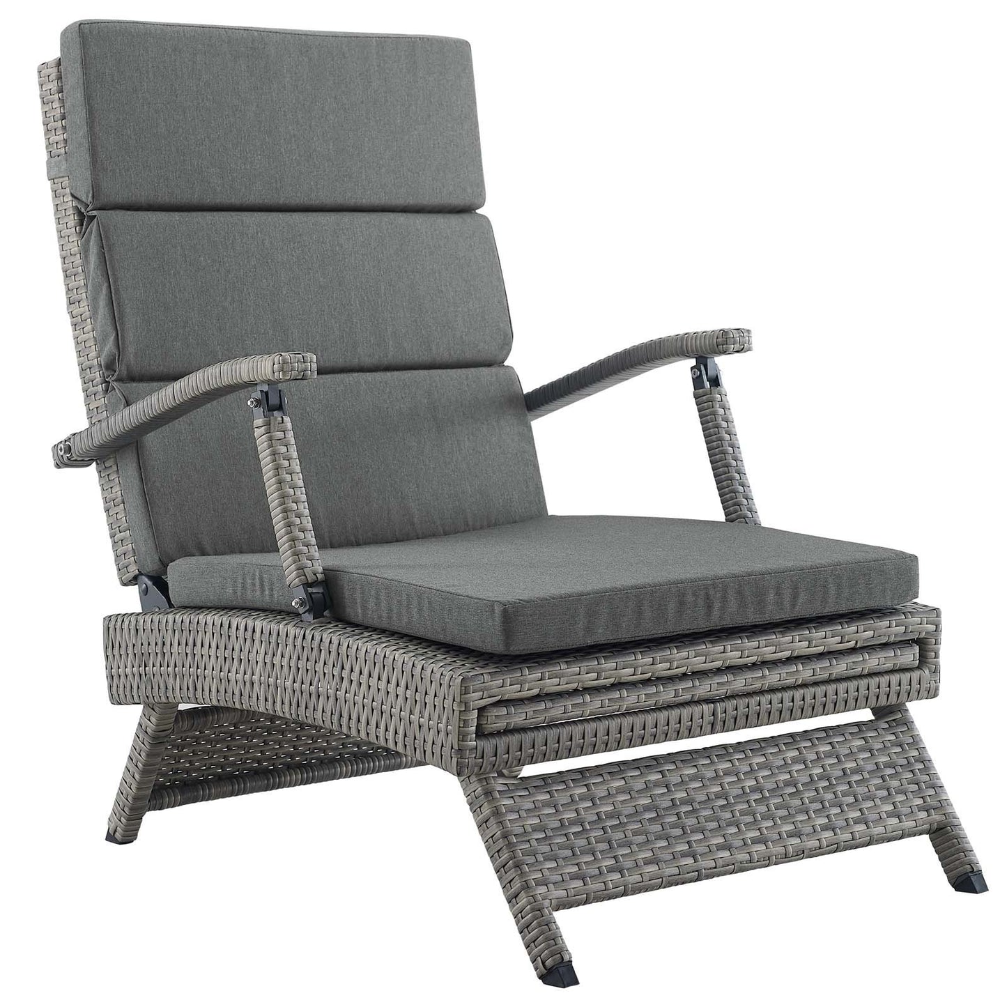 Modway Envisage Chaise Outdoor Patio Wicker Rattan Lounge Chair