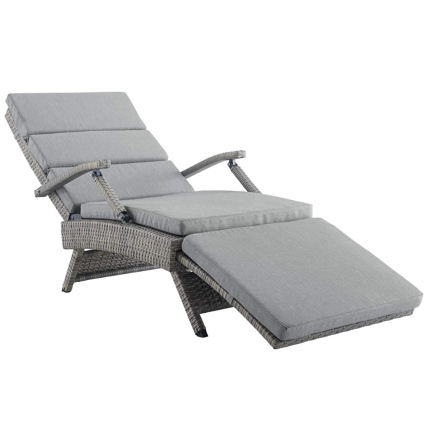 Modway Envisage Chaise Outdoor Patio Wicker Rattan Lounge Chair