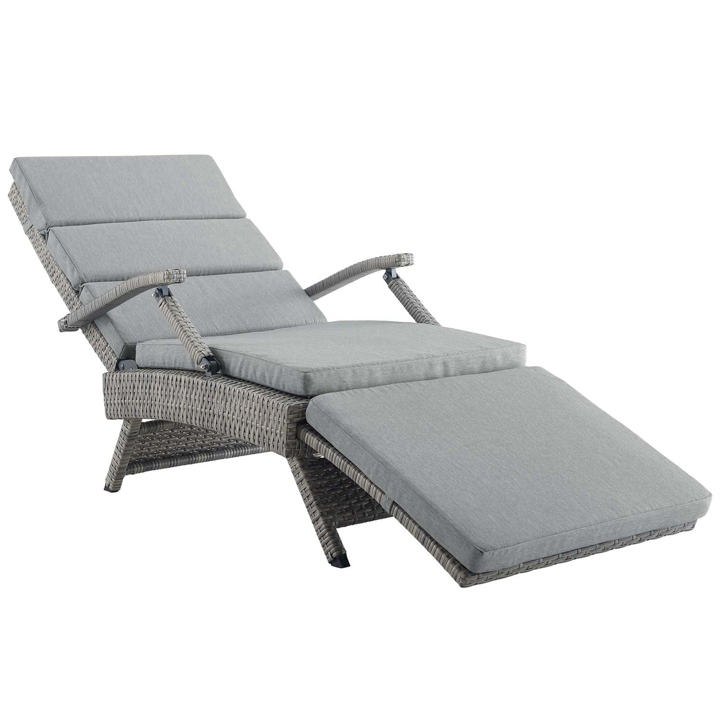 Modway Envisage Chaise Outdoor Patio Wicker Rattan Lounge Chair | Lounge Chairs | 