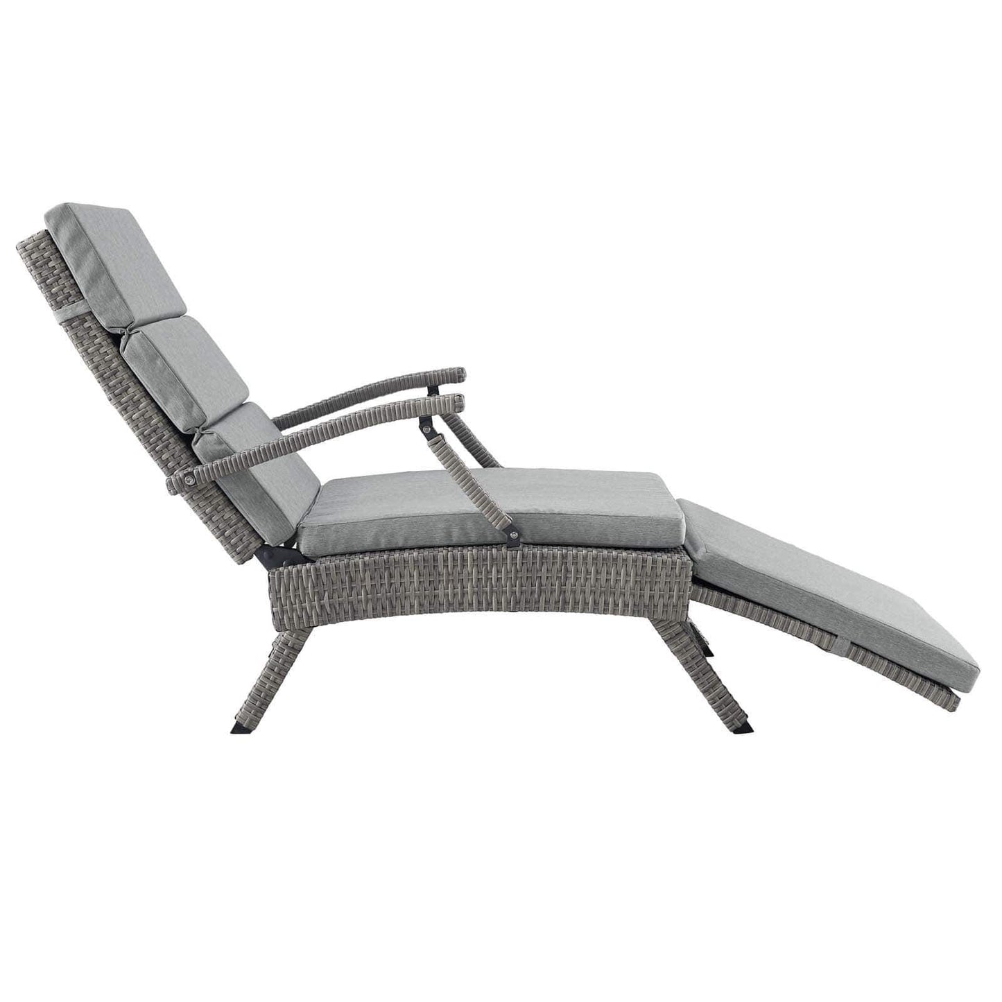 Modway Envisage Chaise Outdoor Patio Wicker Rattan Lounge Chair