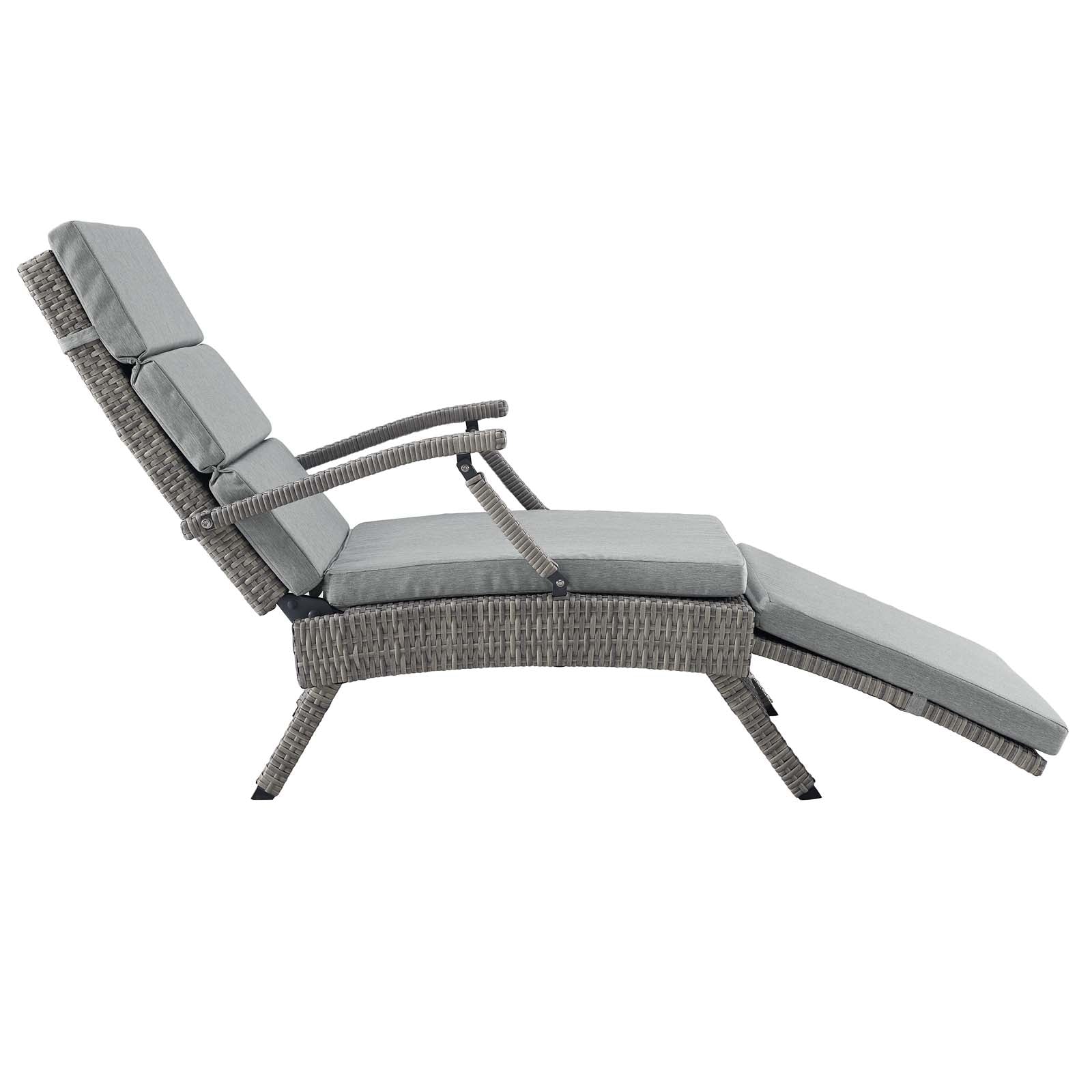 Modway Envisage Chaise Outdoor Patio Wicker Rattan Lounge Chair | Lounge Chairs | 