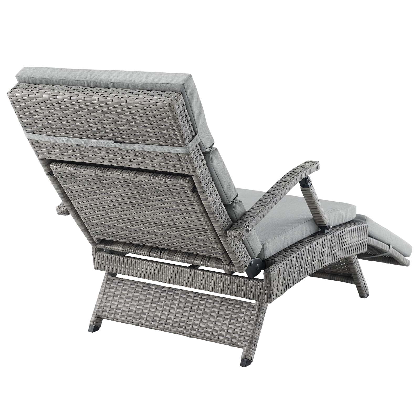 Modway Envisage Chaise Outdoor Patio Wicker Rattan Lounge Chair | Lounge Chairs | 