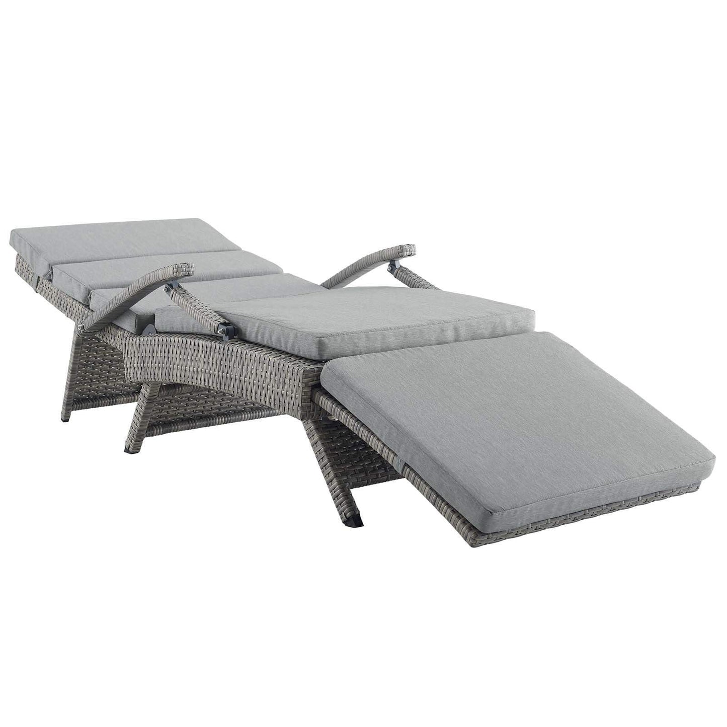 Modway Envisage Chaise Outdoor Patio Wicker Rattan Lounge Chair