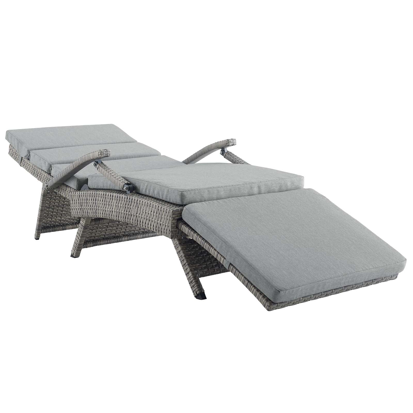 Modway Envisage Chaise Outdoor Patio Wicker Rattan Lounge Chair | Lounge Chairs | 