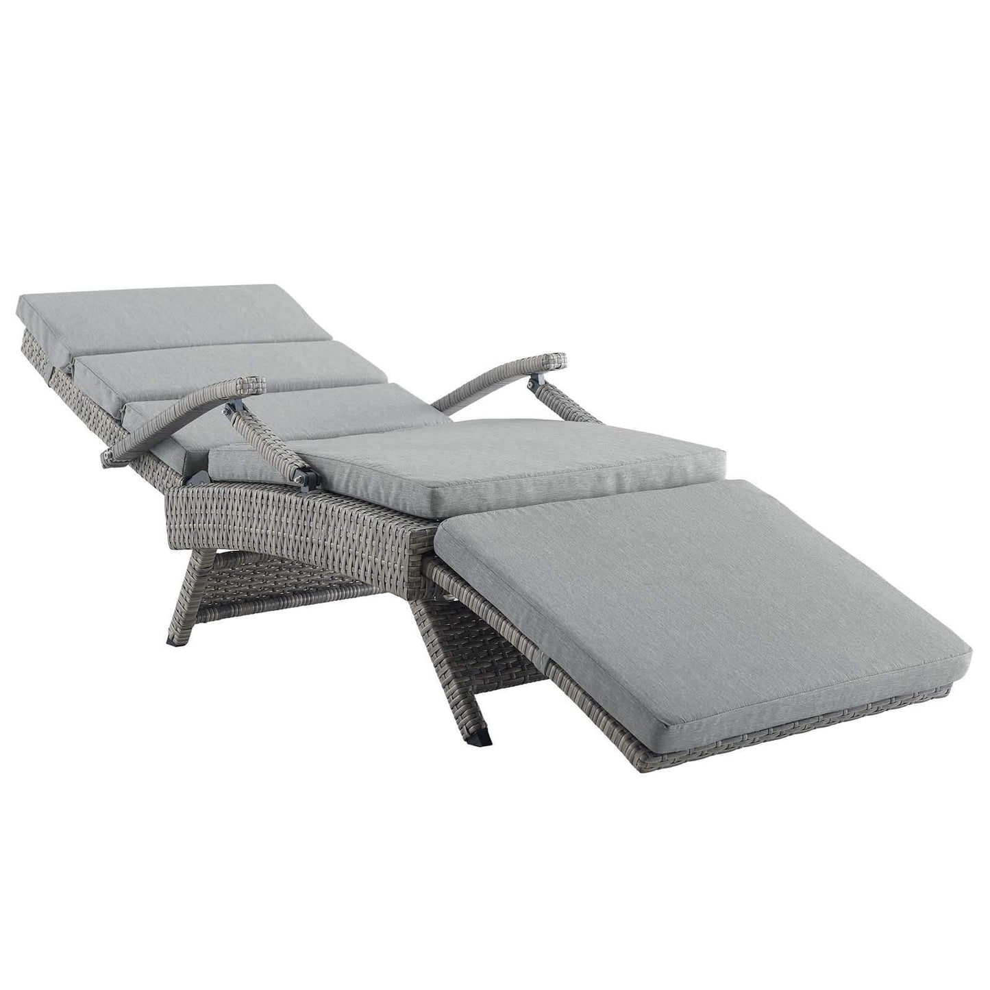 Modway Envisage Chaise Outdoor Patio Wicker Rattan Lounge Chair