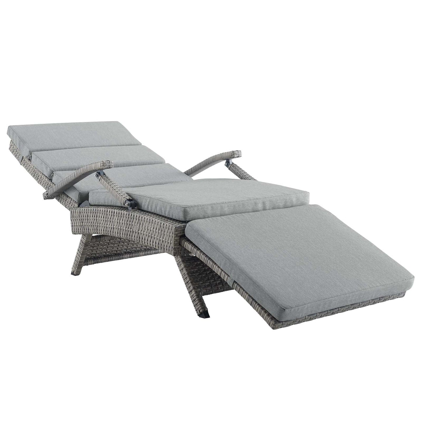 Modway Envisage Chaise Outdoor Patio Wicker Rattan Lounge Chair | Lounge Chairs | 