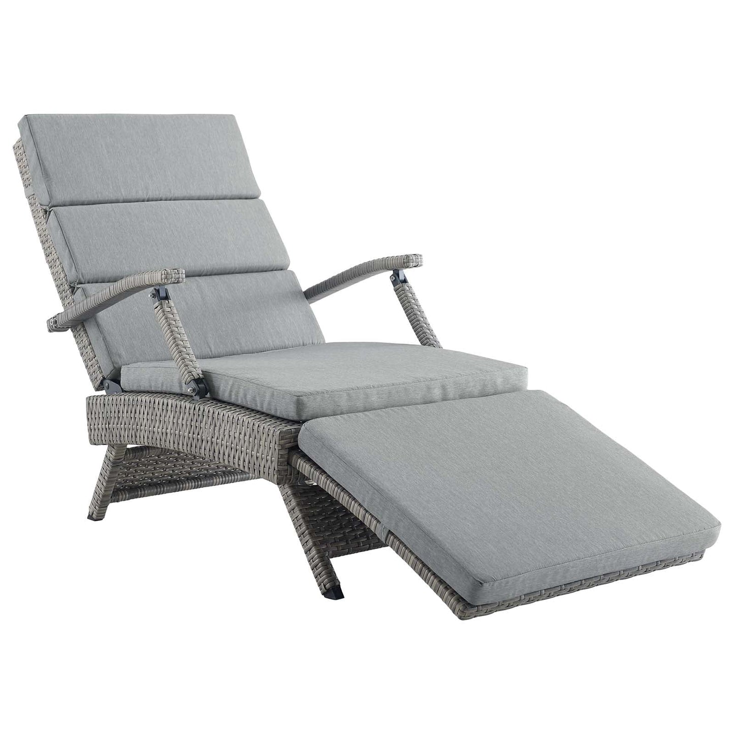 Modway Envisage Chaise Outdoor Patio Wicker Rattan Lounge Chair | Lounge Chairs | 