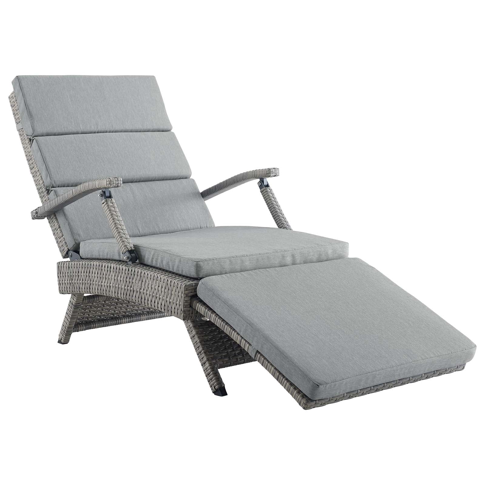 Modway Envisage Chaise Outdoor Patio Wicker Rattan Lounge Chair | Lounge Chairs | 