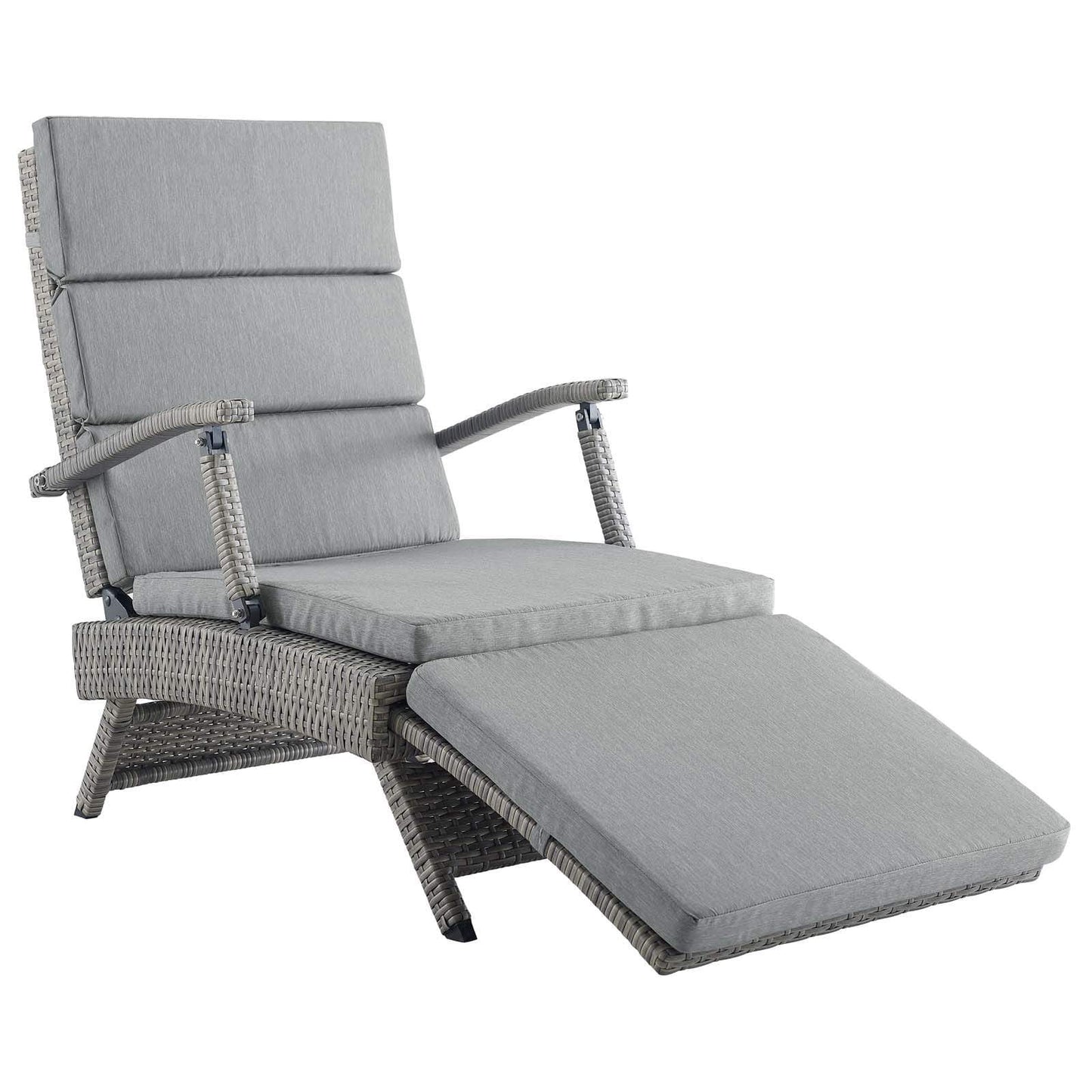 Modway Envisage Chaise Outdoor Patio Wicker Rattan Lounge Chair
