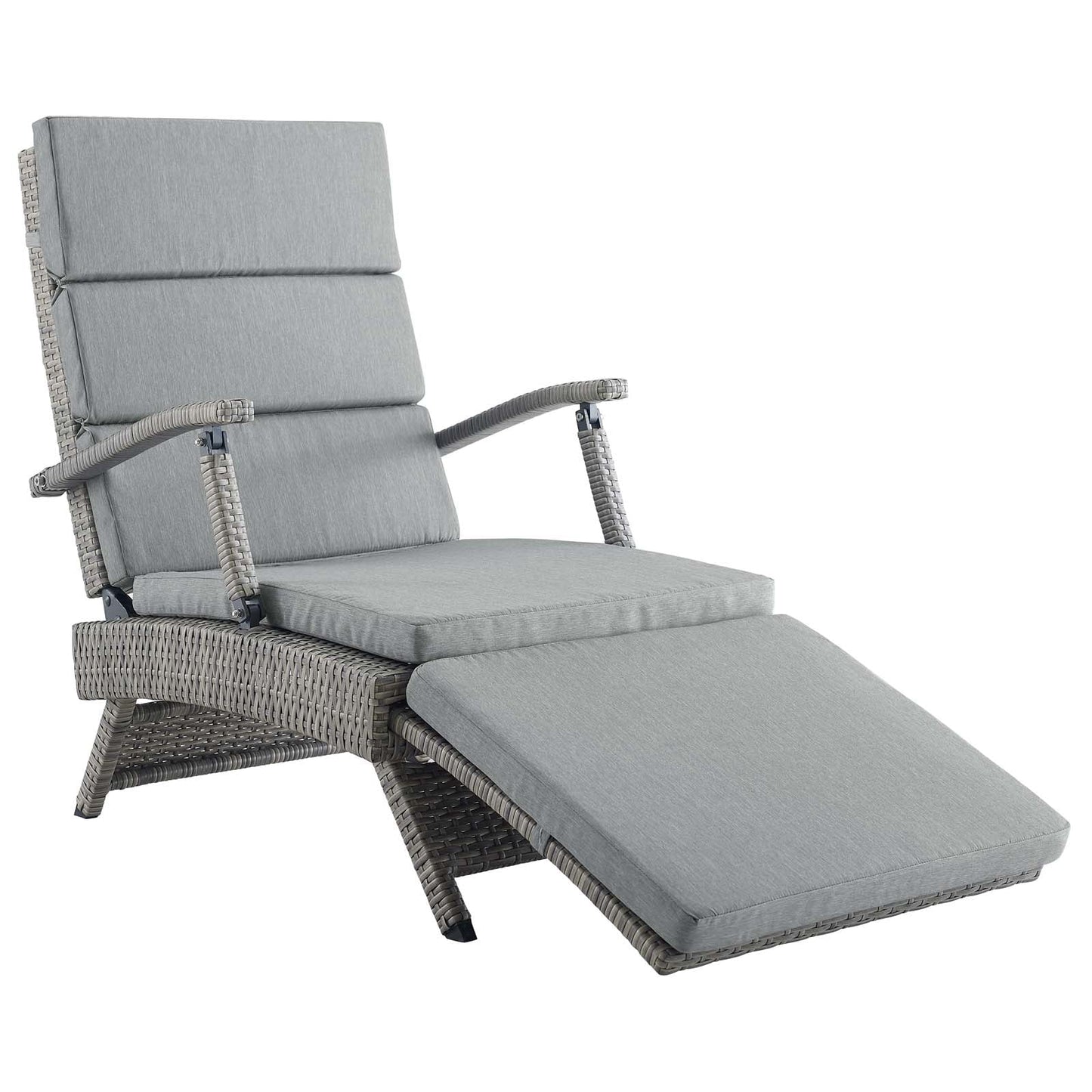 Modway Envisage Chaise Outdoor Patio Wicker Rattan Lounge Chair | Lounge Chairs | 