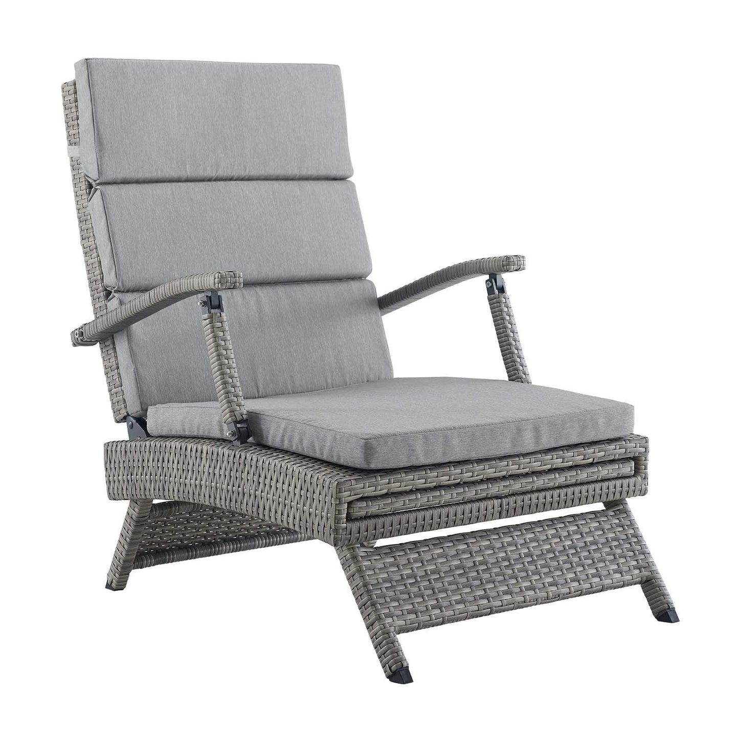 Modway Envisage Chaise Outdoor Patio Wicker Rattan Lounge Chair