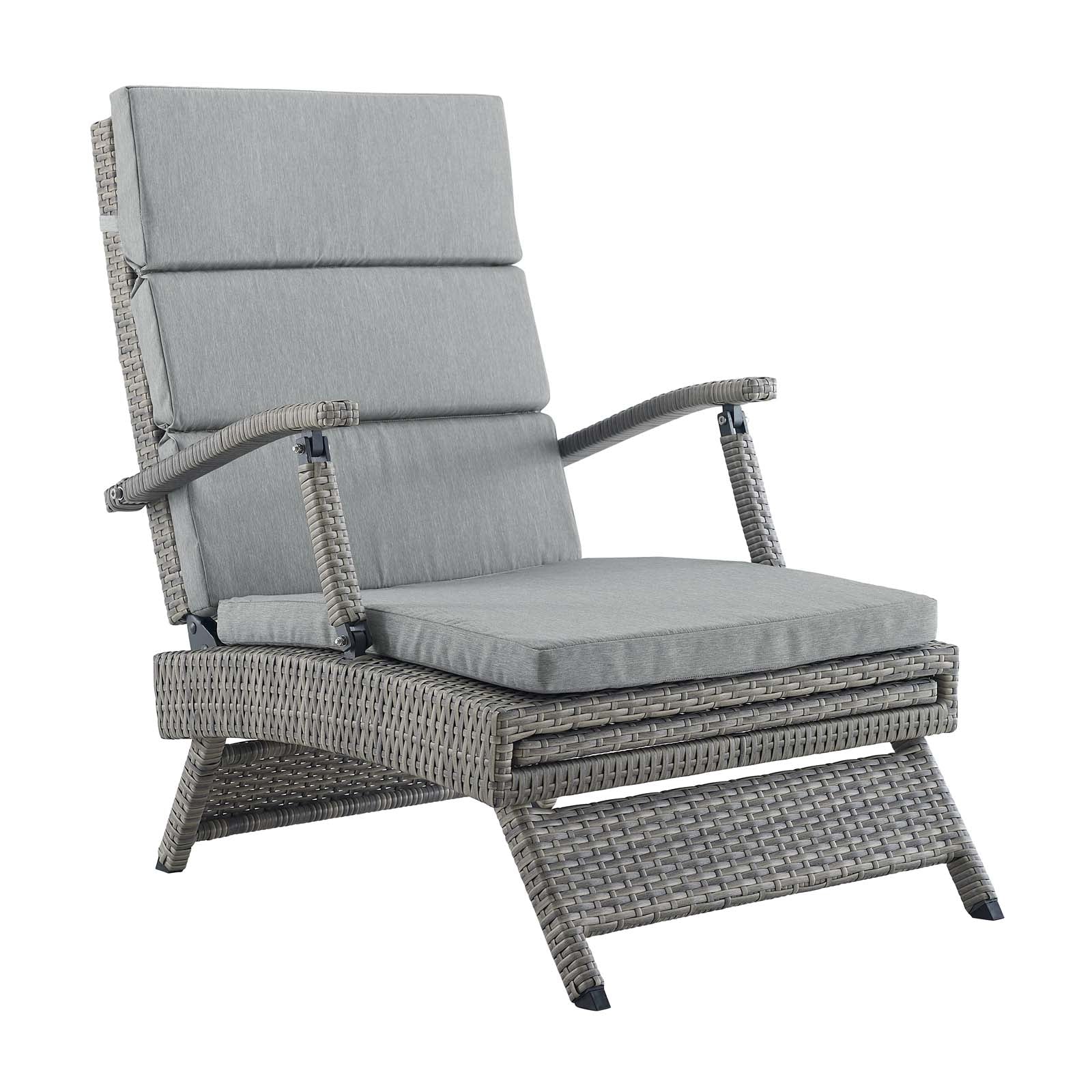 Modway Envisage Chaise Outdoor Patio Wicker Rattan Lounge Chair | Lounge Chairs | 