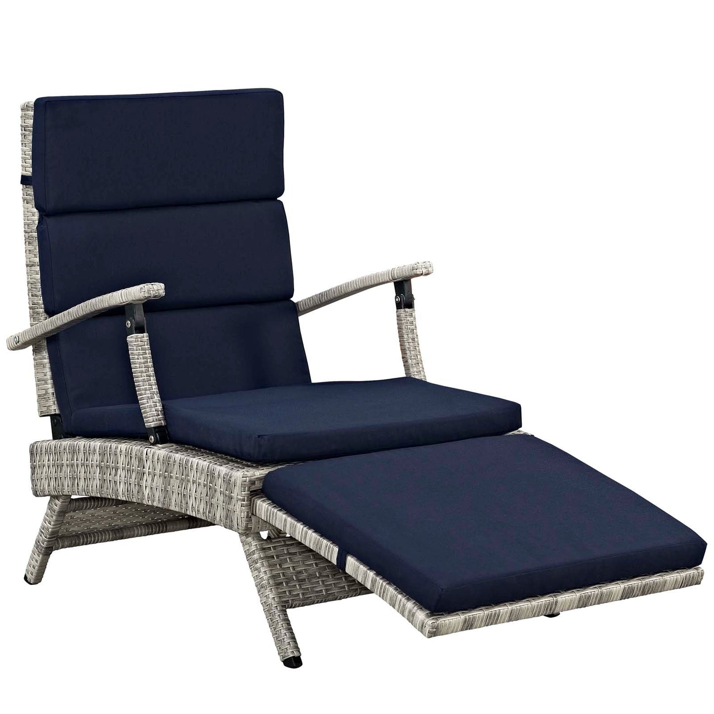 Modway Envisage Chaise Outdoor Patio Wicker Rattan Lounge Chair | Lounge Chairs | 