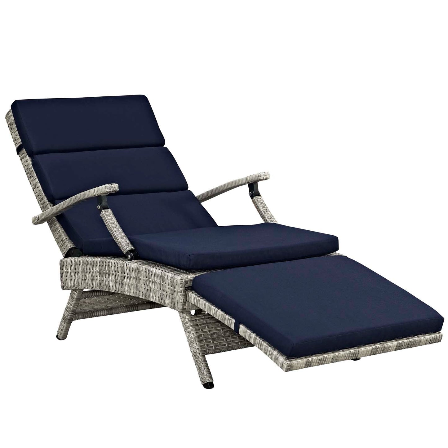 Modway Envisage Chaise Outdoor Patio Wicker Rattan Lounge Chair | Lounge Chairs | 