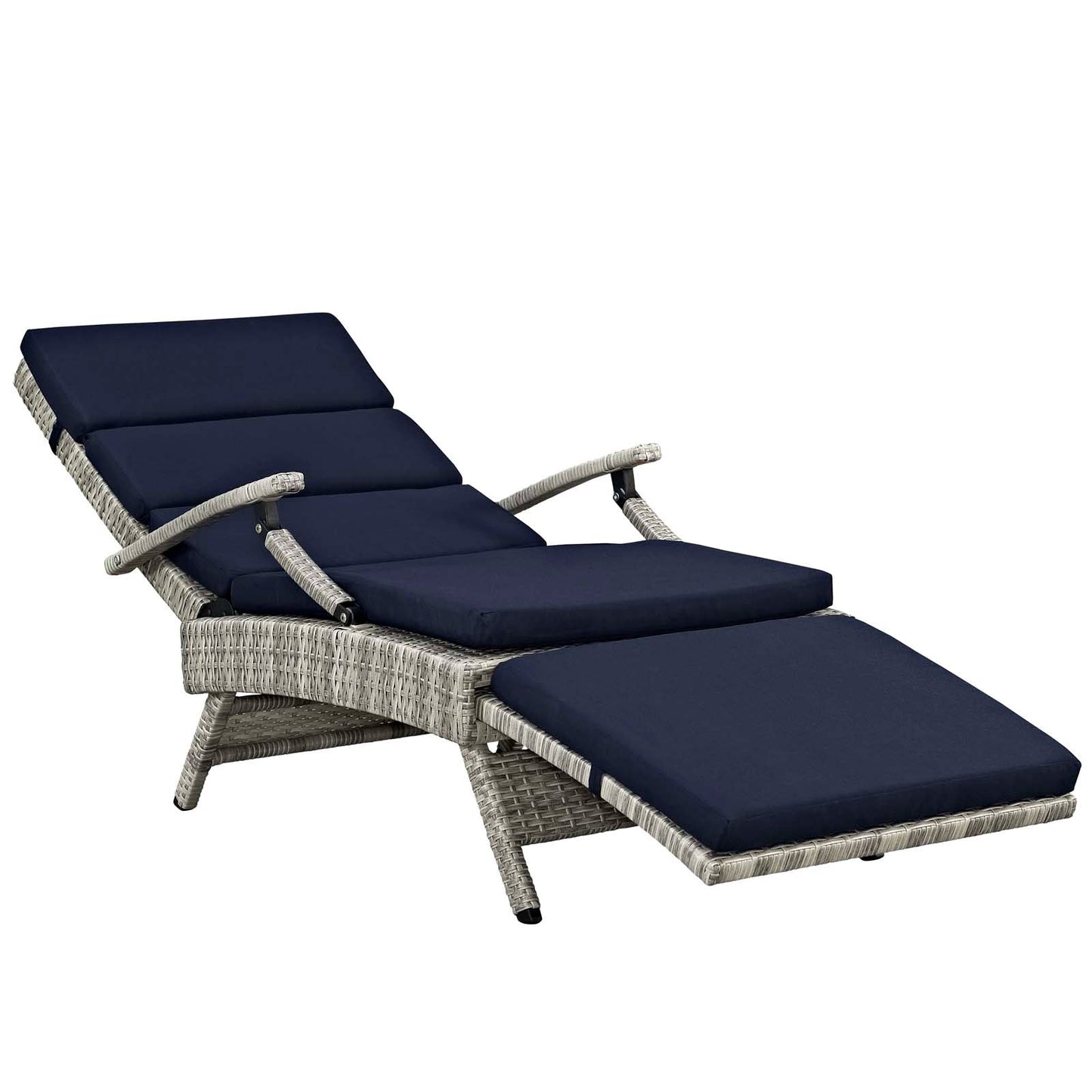 Modway Envisage Chaise Outdoor Patio Wicker Rattan Lounge Chair | Lounge Chairs | 