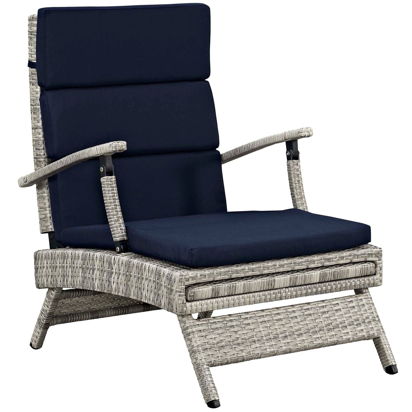 Modway Envisage Chaise Outdoor Patio Wicker Rattan Lounge Chair | Lounge Chairs | 