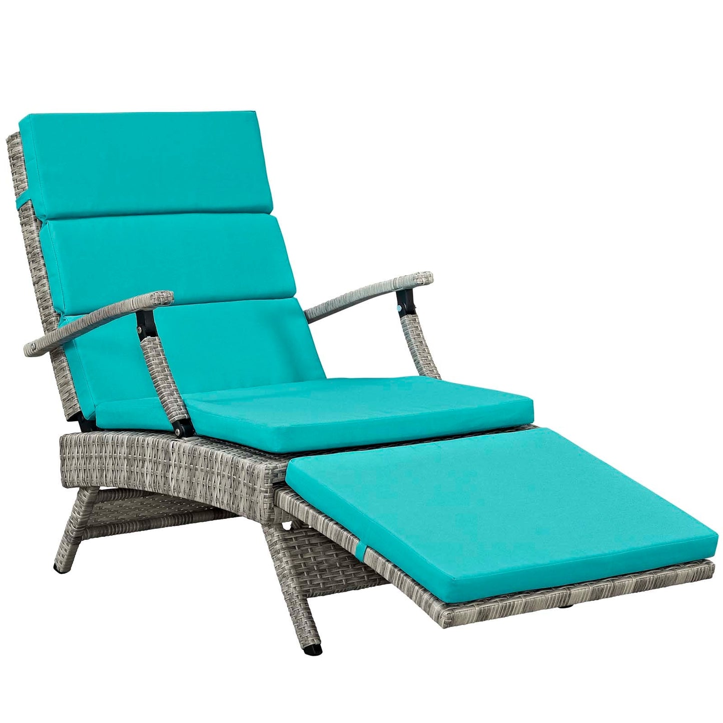 Modway Envisage Chaise Outdoor Patio Wicker Rattan Lounge Chair | Lounge Chairs | 