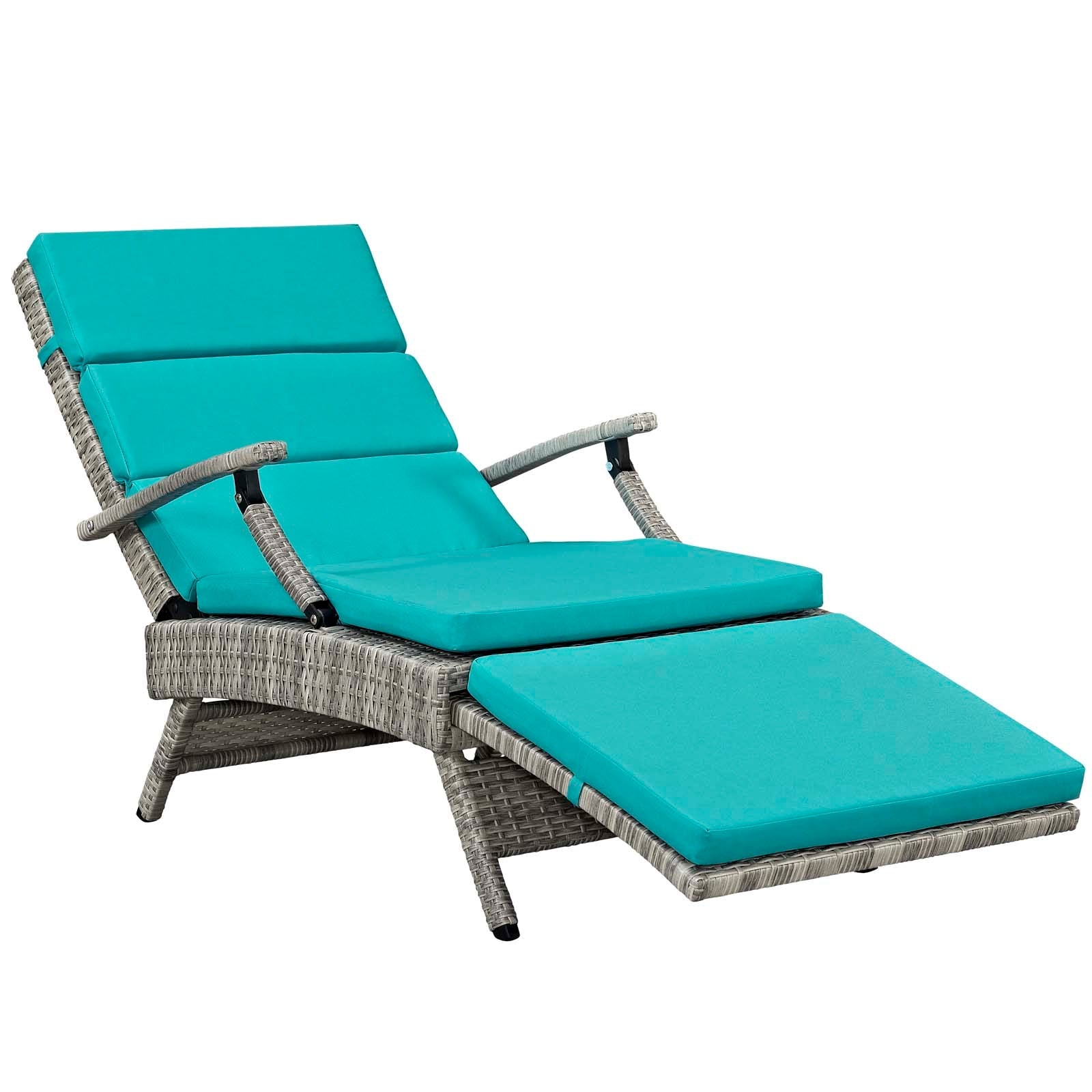 Modway Envisage Chaise Outdoor Patio Wicker Rattan Lounge Chair | Lounge Chairs | 