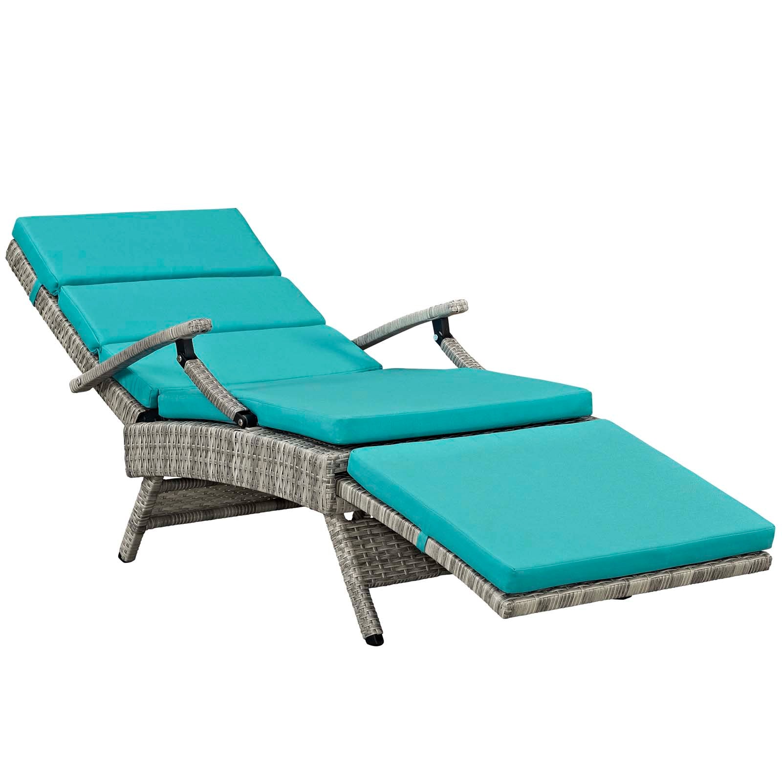 Modway Envisage Chaise Outdoor Patio Wicker Rattan Lounge Chair | Lounge Chairs | 