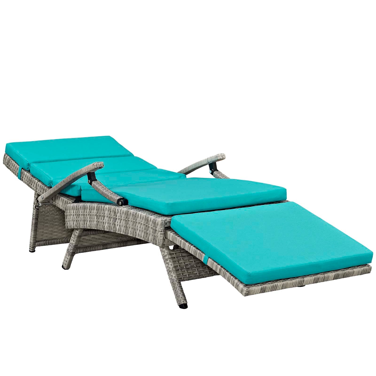 Modway Envisage Chaise Outdoor Patio Wicker Rattan Lounge Chair | Lounge Chairs | 