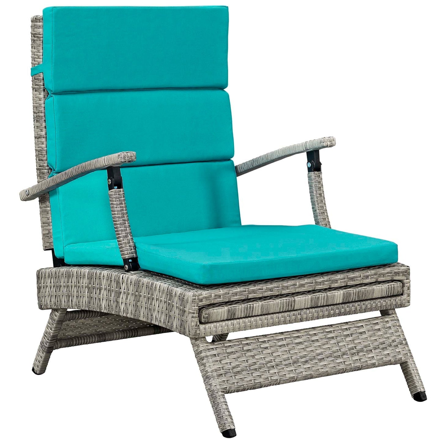 Modway Envisage Chaise Outdoor Patio Wicker Rattan Lounge Chair | Lounge Chairs | 