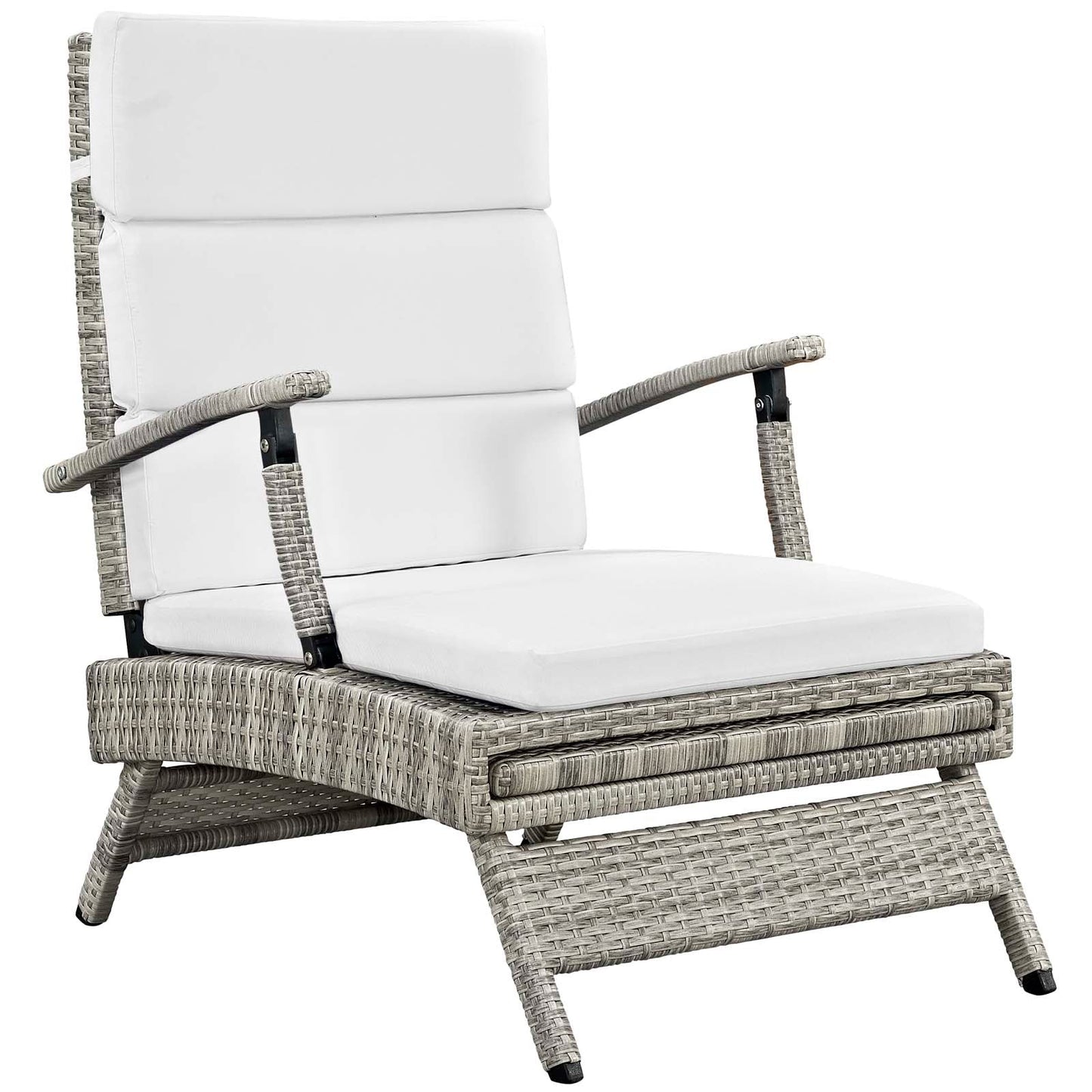 Modway Envisage Chaise Outdoor Patio Wicker Rattan Lounge Chair | Lounge Chairs | 