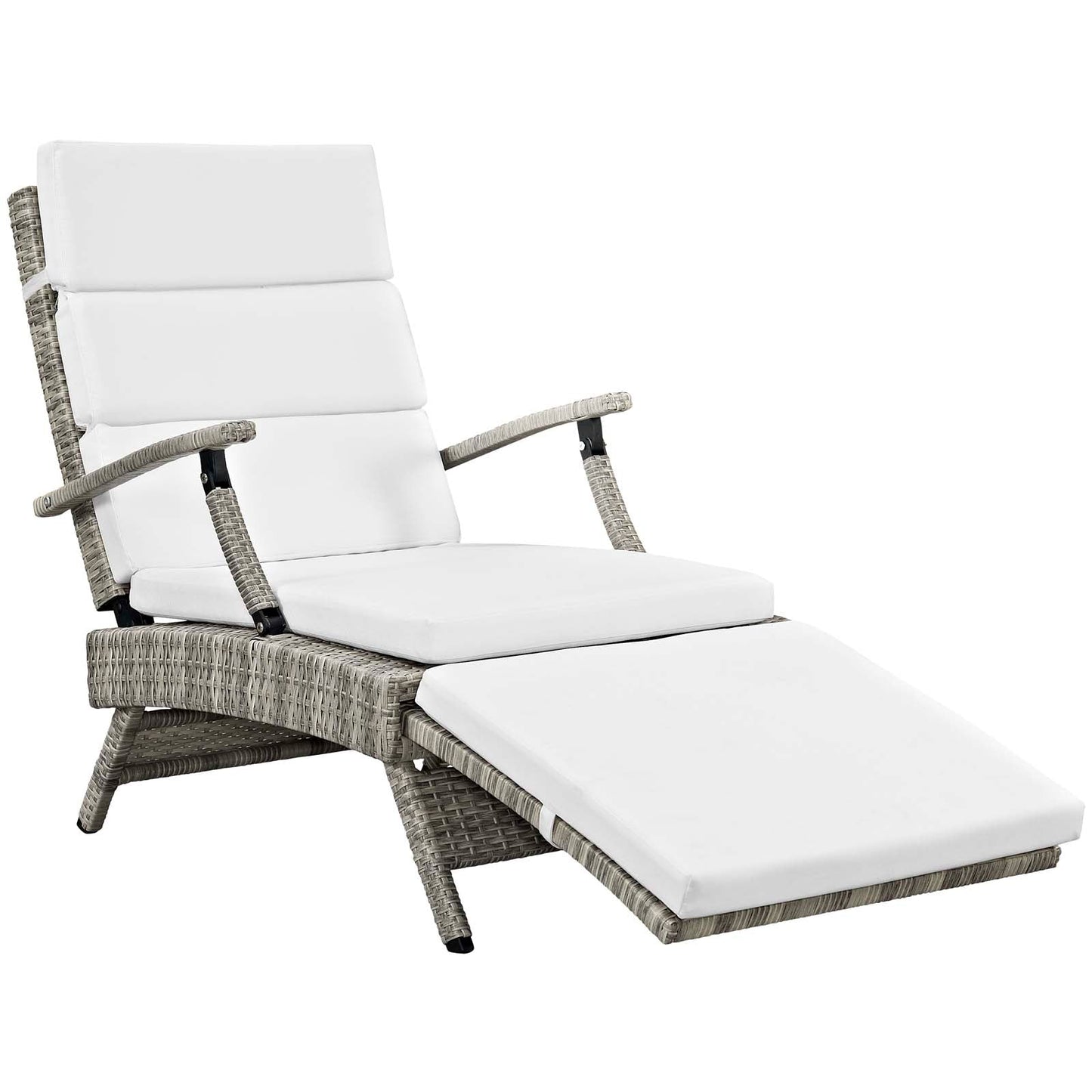 Modway Envisage Chaise Outdoor Patio Wicker Rattan Lounge Chair | Lounge Chairs | 