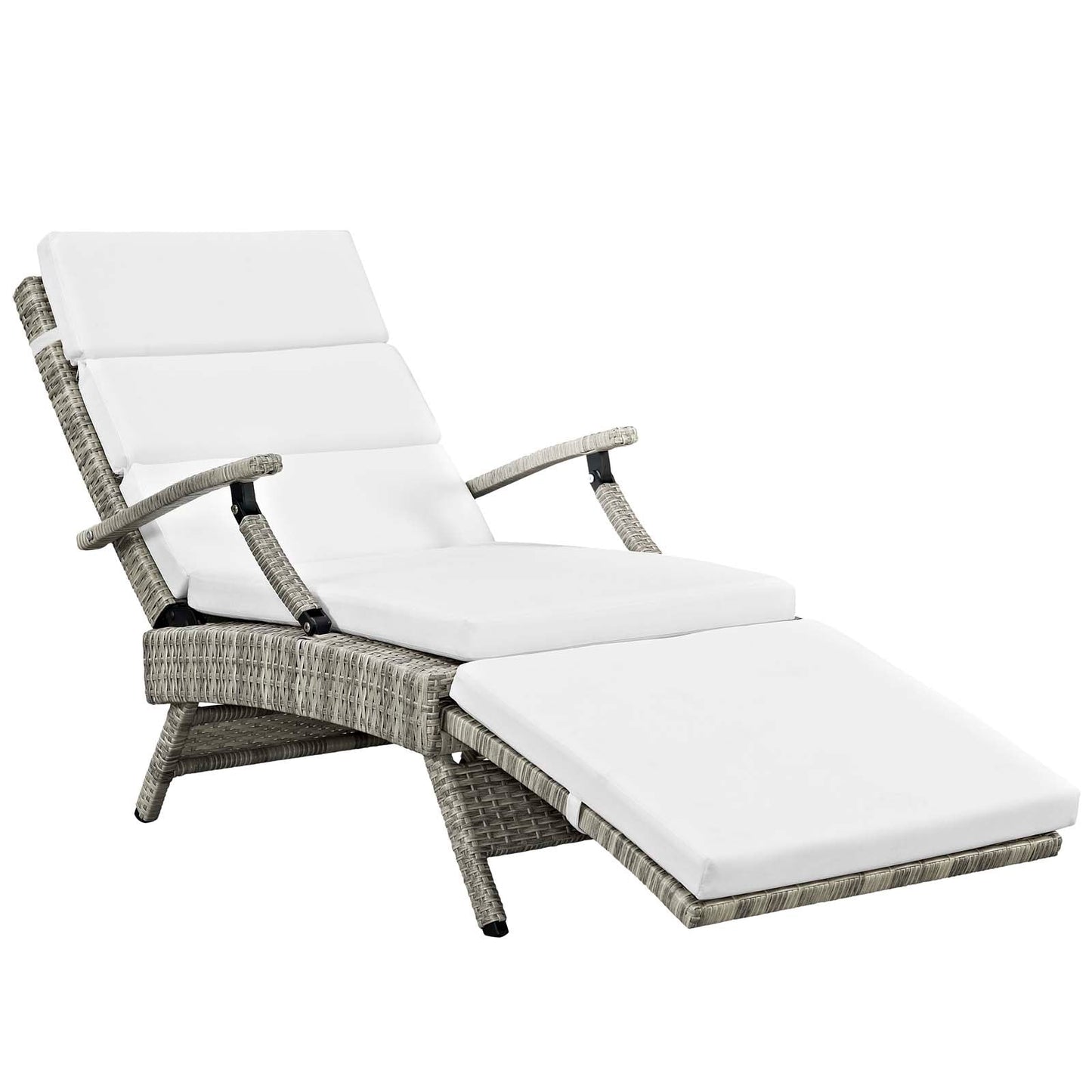 Modway Envisage Chaise Outdoor Patio Wicker Rattan Lounge Chair | Lounge Chairs | 