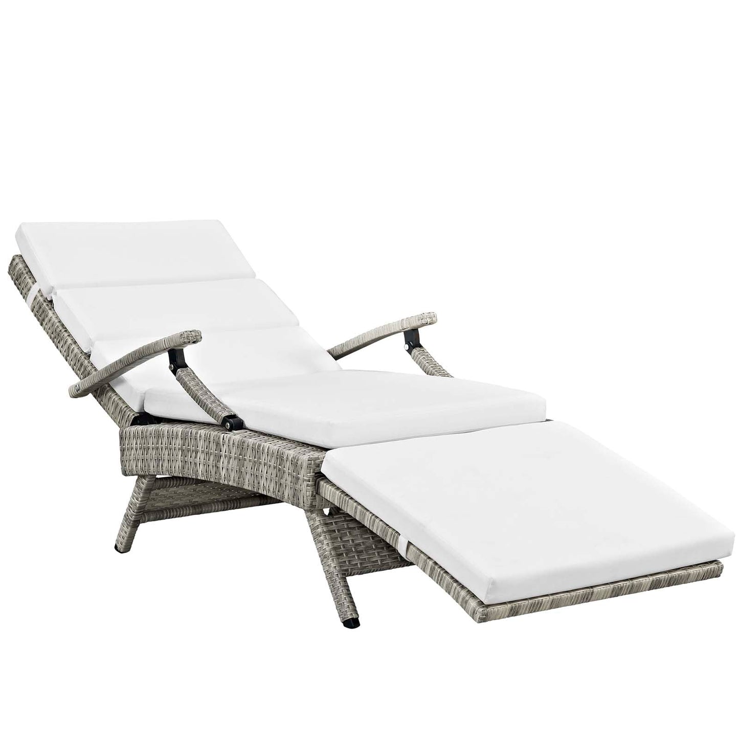 Modway Envisage Chaise Outdoor Patio Wicker Rattan Lounge Chair | Lounge Chairs | 