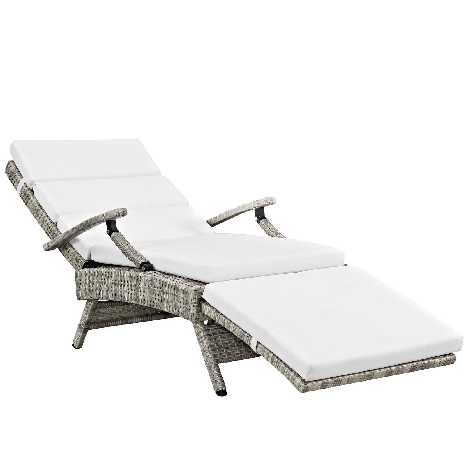 Modway Envisage Chaise Outdoor Patio Wicker Rattan Lounge Chair | Lounge Chairs | 