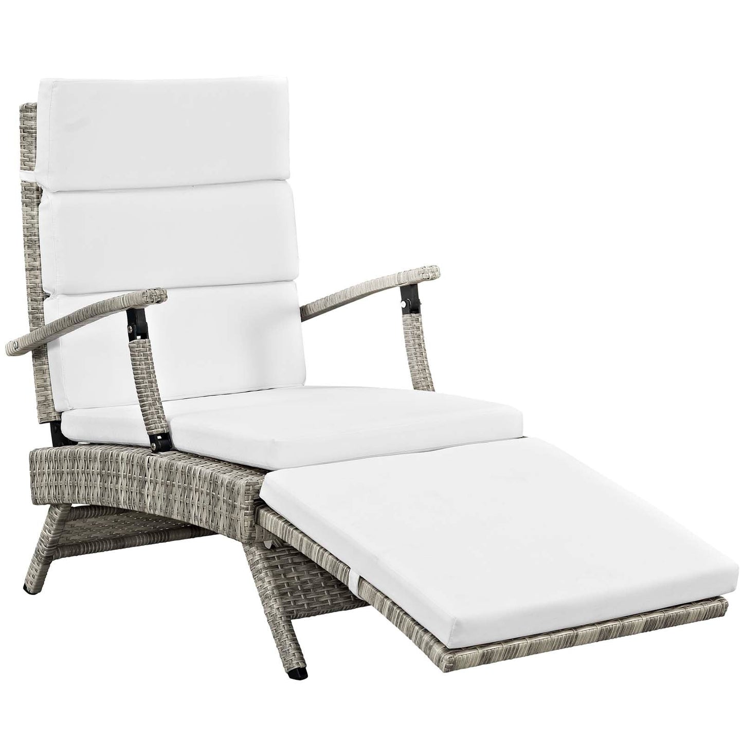 Modway Envisage Chaise Outdoor Patio Wicker Rattan Lounge Chair | Lounge Chairs | 