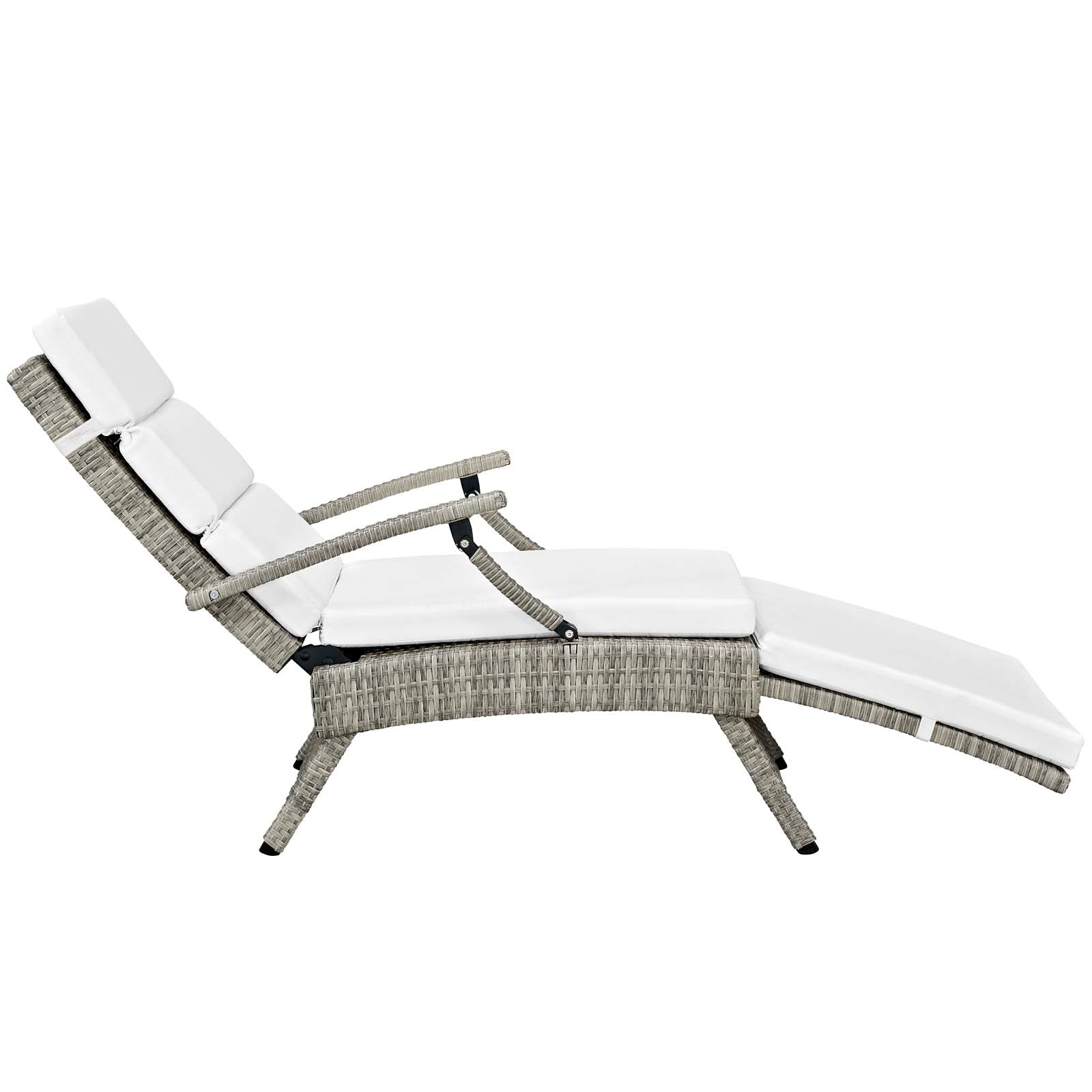 Modway Envisage Chaise Outdoor Patio Wicker Rattan Lounge Chair | Lounge Chairs | 