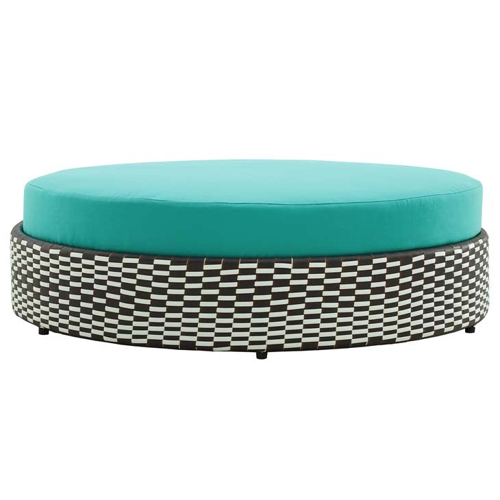 Modway Palace Outdoor Patio Wicker Rattan Hanging Pod In Brown Turquoise | Outdoor Porch Swings | Modishstore-12