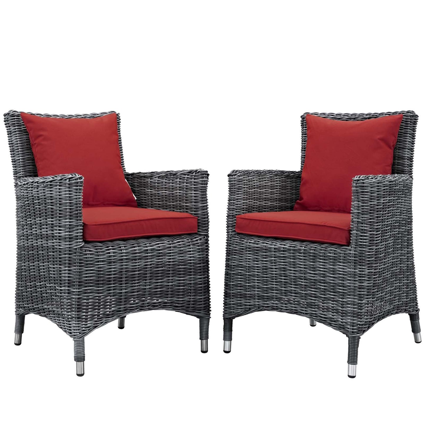 Modway Summon 2 Piece Outdoor Patio Sunbrella® Dining Set