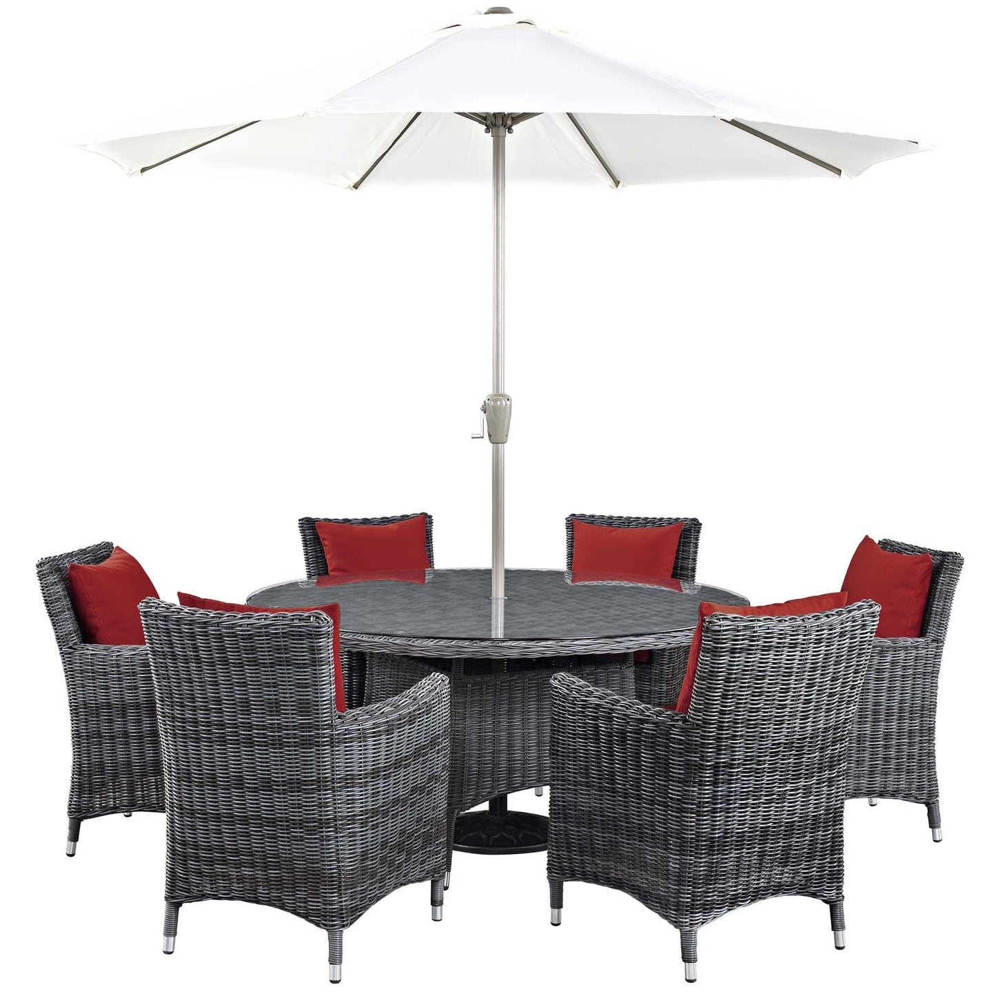 Modway Summon 8 Piece Outdoor Patio Sunbrella® Dining Set
