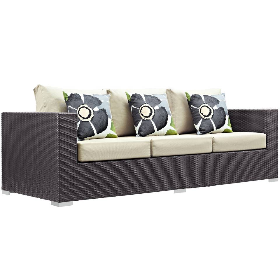 Modway Convene 3 Piece Outdoor Patio Sofa Set | Outdoor Sofas, Loveseats & Sectionals | 